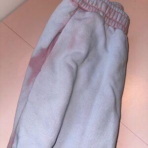 Cotton Citizen Pink and White Sweatpants